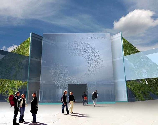 Budynek wydziału matematyki i informatyki zostanie wykonany w nowoczesnej technologii. Pojawią się w nim szklane akcenty, m.in. ściany ze szkła ustawione zostaną w salach wykładowych.