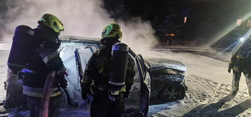 Pożar samochodu osobowego w Borkowicach
