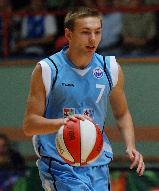 Dawid Bręk był najskuteczniejszym zawodnikiem Kotwicy. 