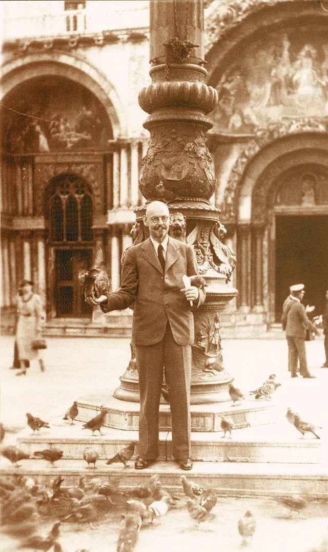 Prezydent Bydgoszczy na placu św. Marka w Wenecji, 2 września 1937 rok