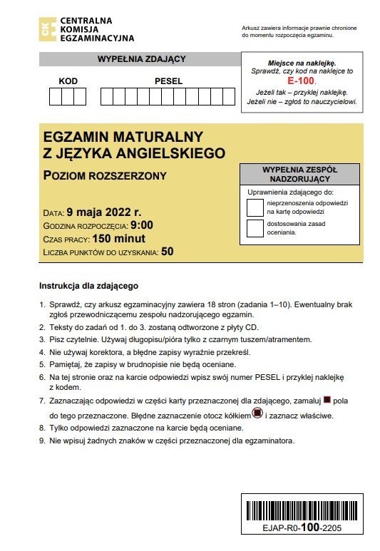 Zobacz pytania i odpowiedzi z matury z matematyki 2022 na...