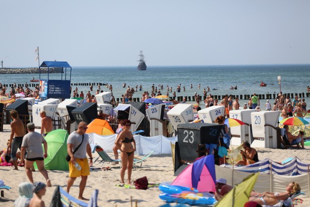 W tym sezonie tłoka na plaży w Ustce może być większy niż przed rokiem.