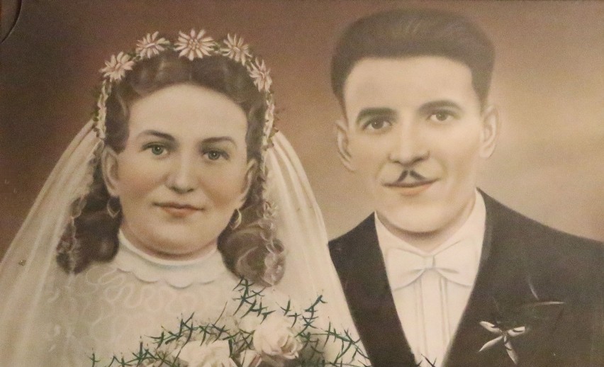 Portret ślubny Franciszki i Wacława Jędzów.