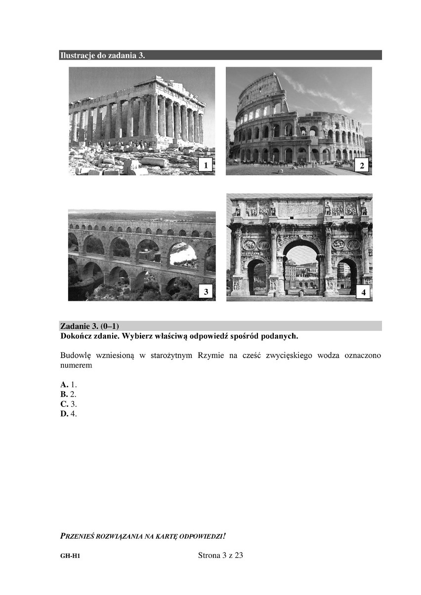 EGZAMIN GIMNAZJALNY 2017 ARKUSZE PDF CKE, KLUCZ ODPOWIEDZI