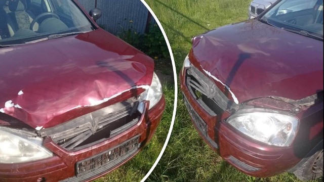 W takim stanie był opel jadący przez Połaniec, gdy kontrolowała go policja.