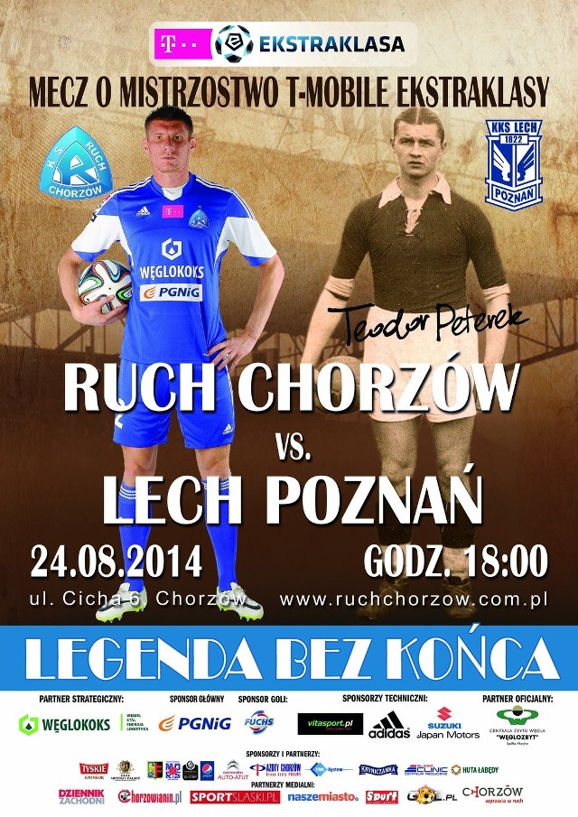 Ruch vs Lech - plakat meczowy