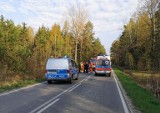 Wypadek na trasie Dołubowo - Dziadkowice. 35-letni motocyklista trafił do szpitala