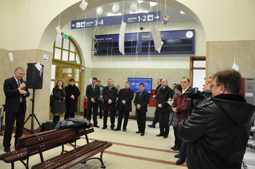 Odrestaurowany dworzec PKP w Kluczborku