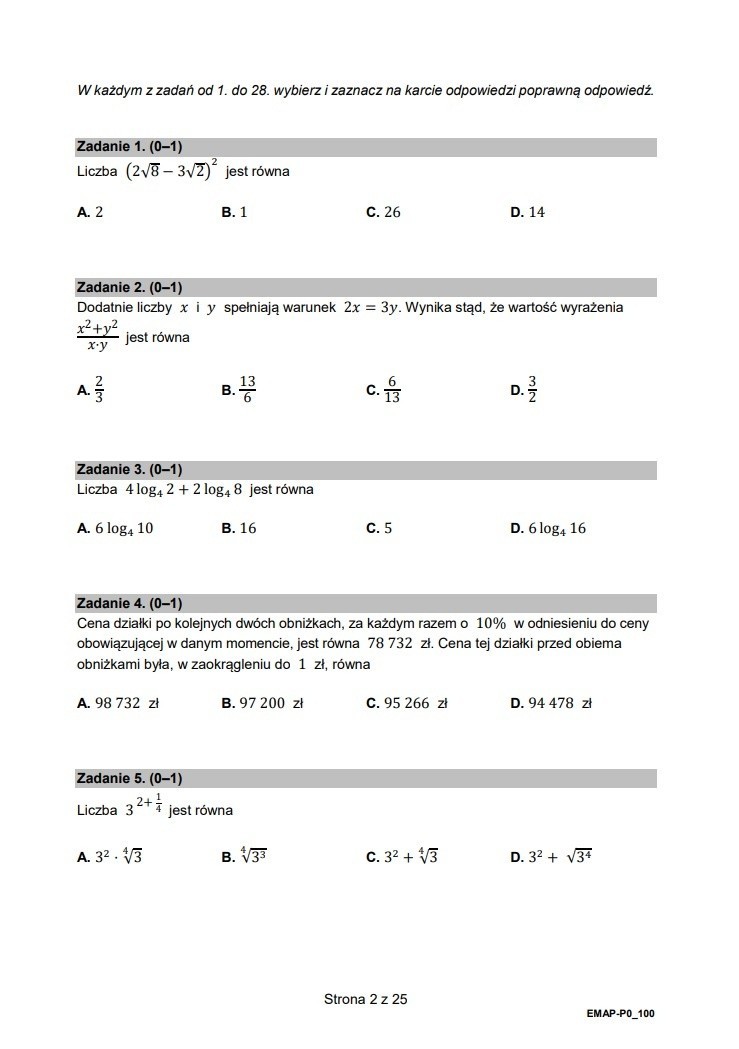 Matura 2022 MATEMATYKA. Arkusze maturalne CKE, odpowiedzi, wyniki. Co było na egzaminie z matematyki? [5.05.2022]