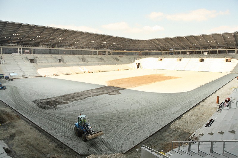 Budowa Stadionu Miejskiego Tychy na ukończeniu