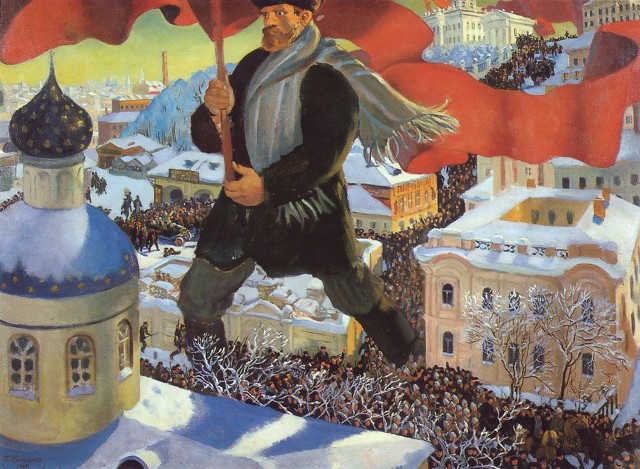 Bolszewik, obraz Borysa Kustodijewa, 1920 rok