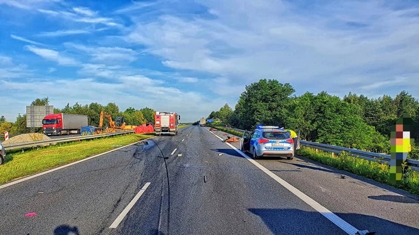 Śmiertelny wypadek na A4 w Chrzanowie