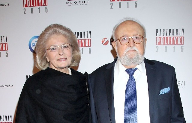 Krzysztof Penderecki z żoną Elżbietą.