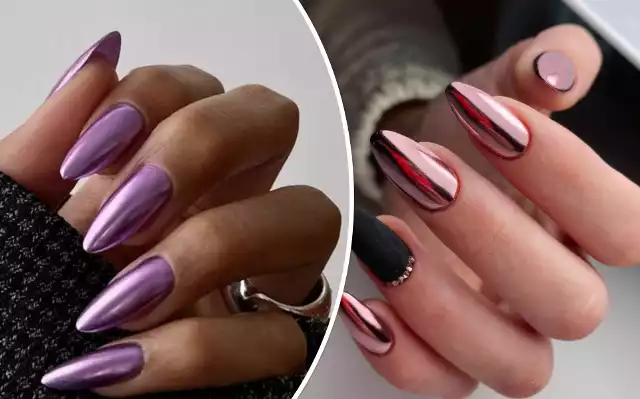 Zobacz na kolejnych zdjęciach, jak można wykonać metaliczny manicure. Takie paznokcie podkreślą wiele stylizacji.