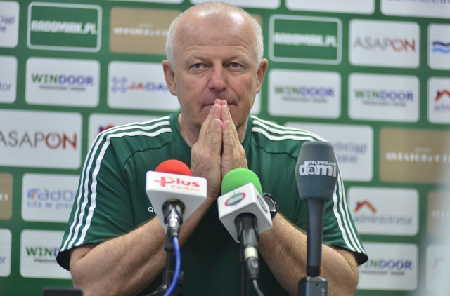 Verner Liczka, trener Radomiaka Radom.