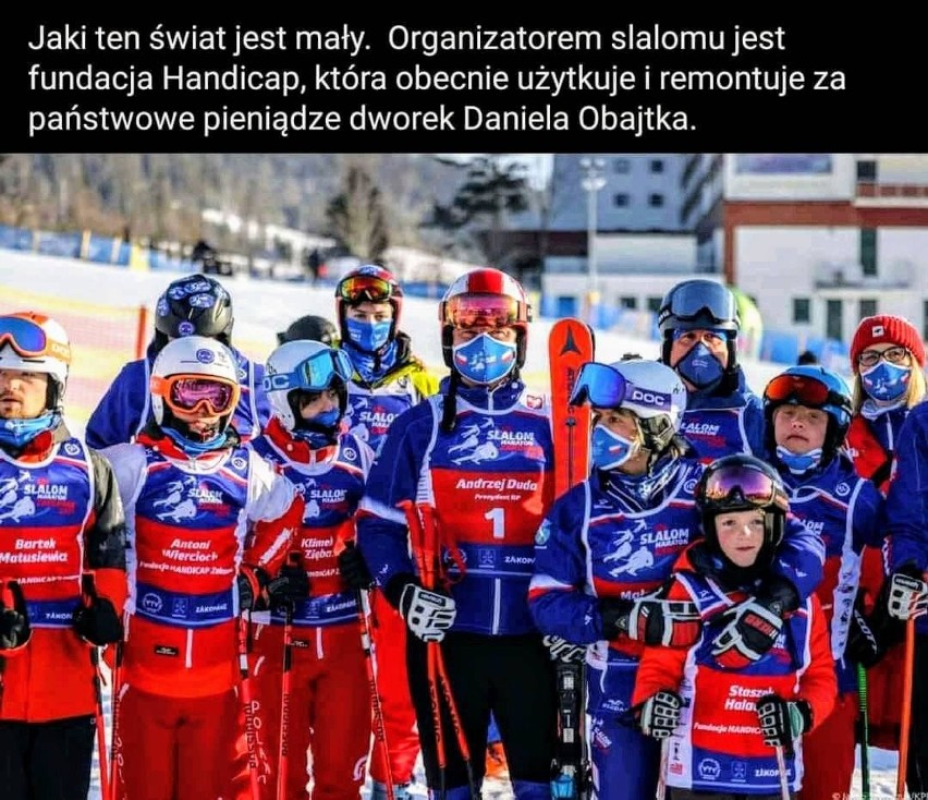 Andrzej Duda na nartach w Zakopanem. Zawody odbyły się mimo...