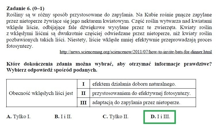 Egzamin gimnazjalny 2013 przyroda. Test z biologii, geografii, fizyki, chemii [ARKUSZE, ODPOWIEDZI]