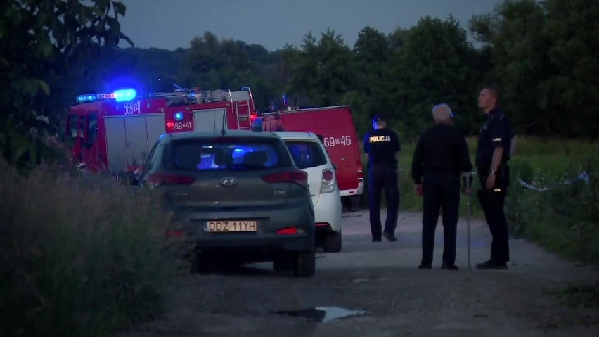 Katastrofa lotnicza w Strzegomiu na Dolnym Śląsku. Rozbił się helikopter. Nie żyją dwie osoby 