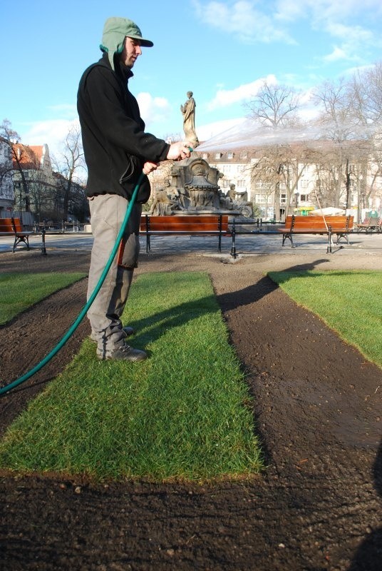 Opole: Plac Daszynskiego po remoncie.