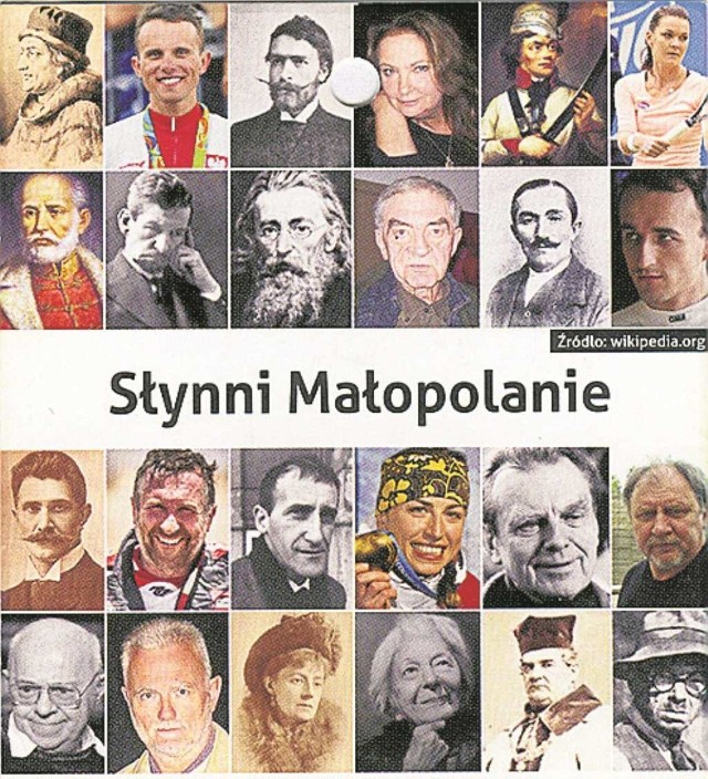 24 słynnych Małopolan zmieściło się na jednej papierowej zawieszce. Taką samą ma każdy z marszałków