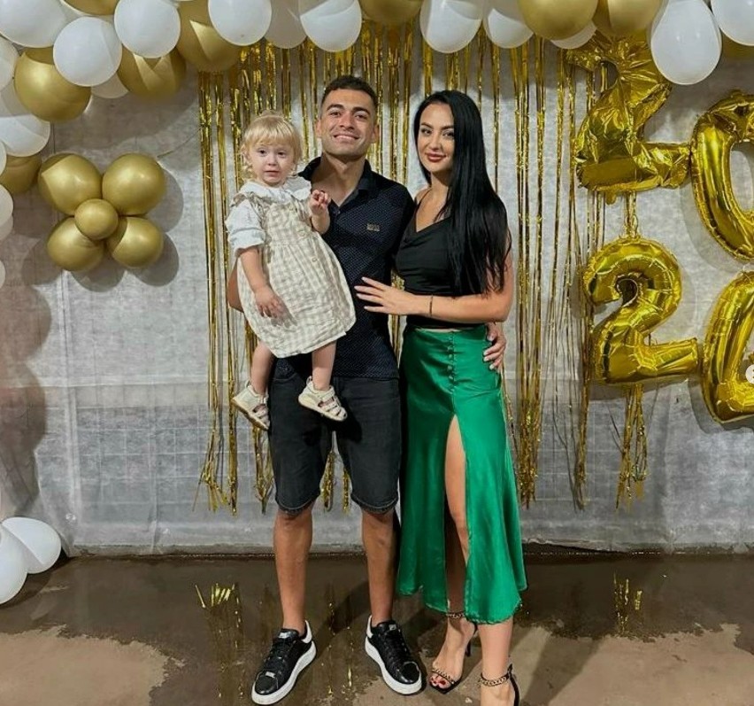 Leandro Rossi z żoną oraz córką