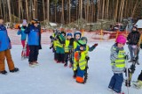 Najmłodsi uczą się jeździć na nartach w Kielcach. Telegraf i Stadion pełne maluchów na deskach. Zobacz zdjęcia