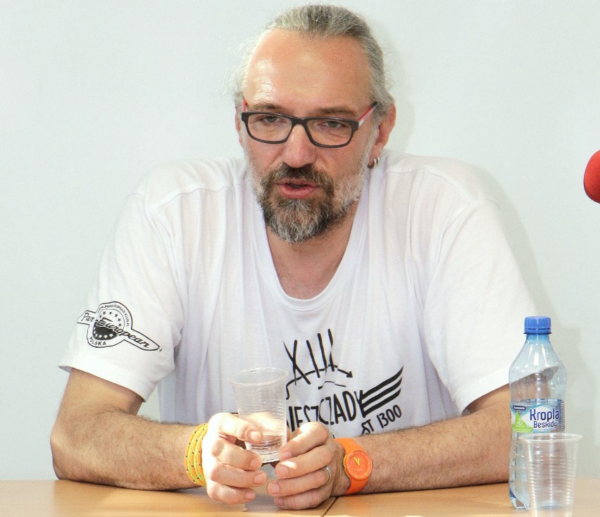 Mateusz Kijowski, lider KOD-u, w Grudziądzu