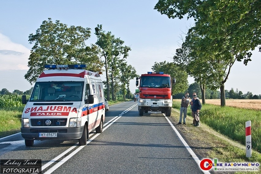 Wypadek na DK 11 między Biskupicami i Sarnowem.