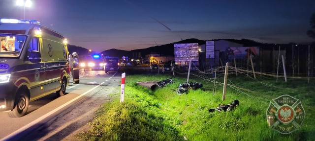 Wypadek w Tęgoborzy. Droga krajowa nr 75 była zablokowana