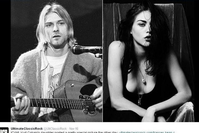 Kurt Cobain, Frances Bean Cobain (fot. screen z Twitter.com)