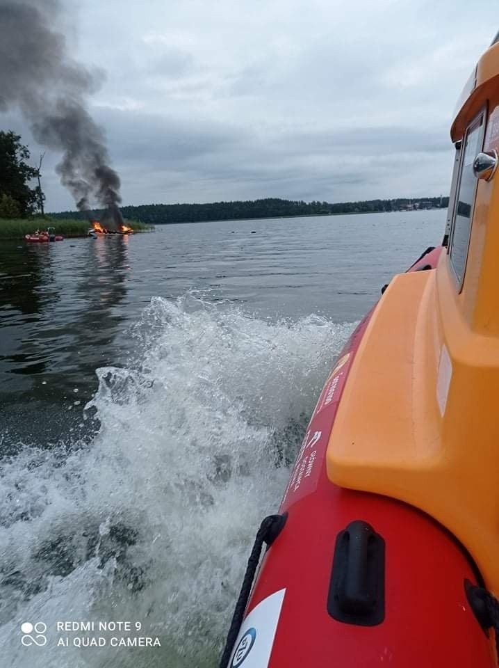 Pożar łodzi