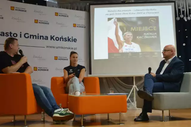 Goście szkoły w Stadnickiej Woli: Natalia Kaczmarek, Marek Rożej i Rafał Szymczyk