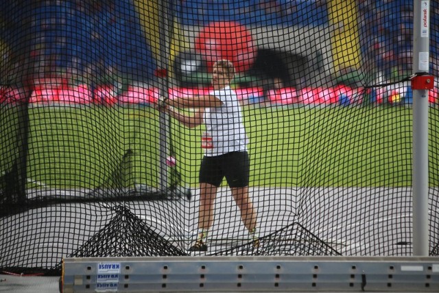 Anita Włodarczyk na Stadionie Śląskim podczas 64. Orlen Memoriału Janusza Kusocińskiego.