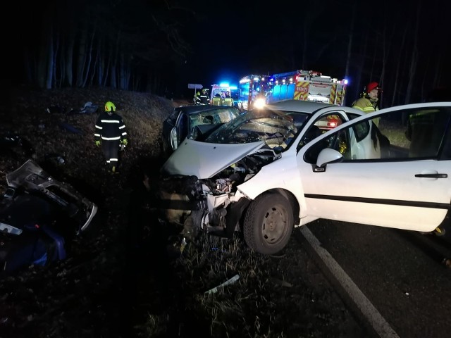 Cztery osoby zostały ranne w wypadku dwóch samochodów na DK55 pod Grudziądzem