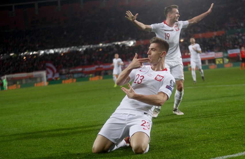 Austria - Polska 0:1. Gol Krzysztofa Piątka