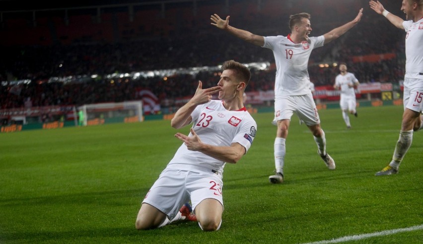 Austria - Polska 0:1. Gol Krzysztofa Piątka