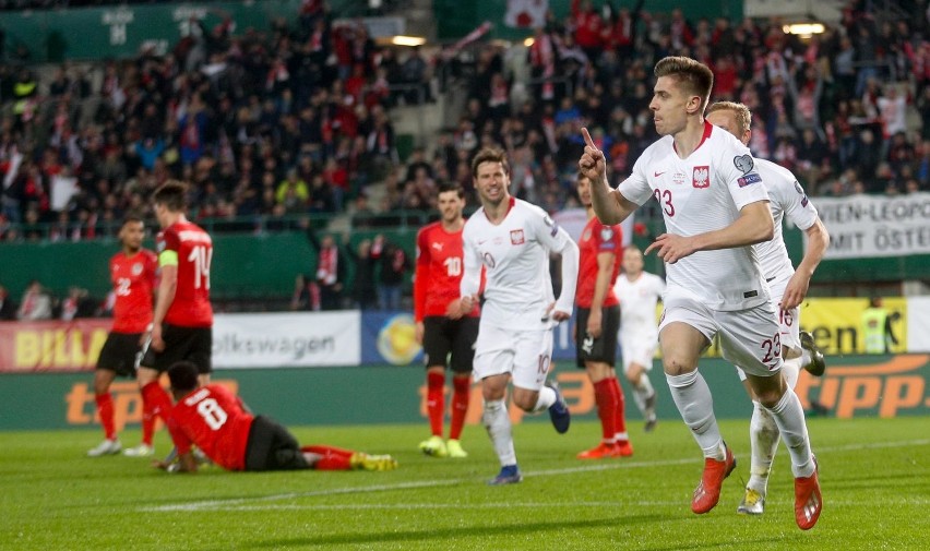 Austria - Polska 0:1. Gol Krzysztofa Piątka