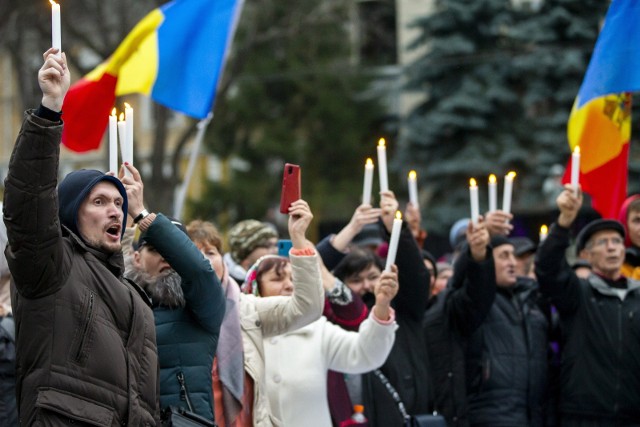 Prorosyjscy demonstranci zablokowali centrum Kiszyniowa