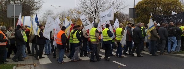 Protestujący rybacy