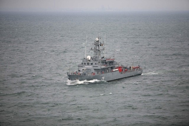 Okręt „Locotenent Dimitrie Nicolescu” uderzył w minę podczas próby jej rozbrojenia