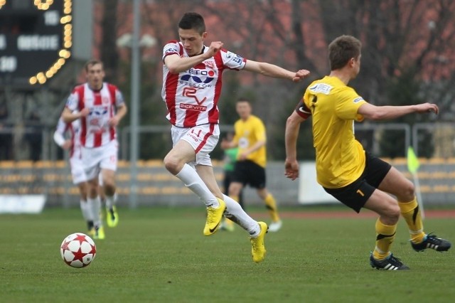 Michał Ogrodnik strzelił w Puławach efektownego gola.