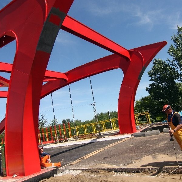 Nowy wiadukt w środę 28 maja przeszedł pomyślnie próbę...