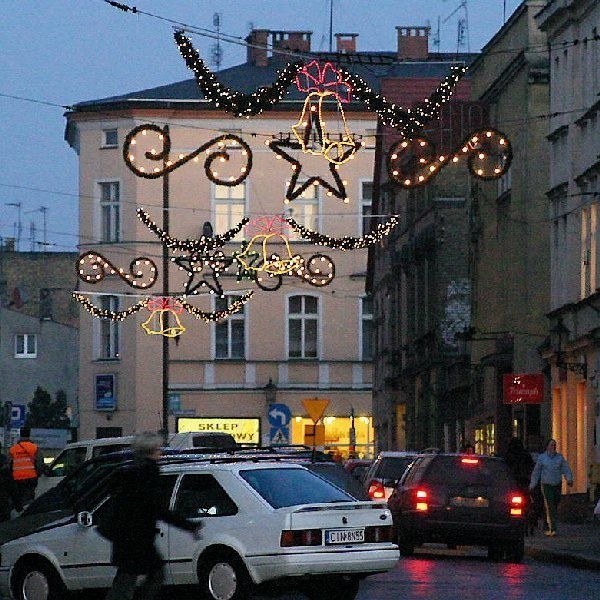 Na zdjęciu fragment światecznego centrum  Inowrocławia