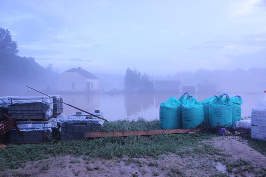Zalane Wierzchowiska w powiecie janowskim. Woda opada, akcja strażaków trwa. Zobacz zdjęcia! 