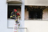 Wrocław: Pożar w bloku przy Ślicznej. Zapalił się balkon