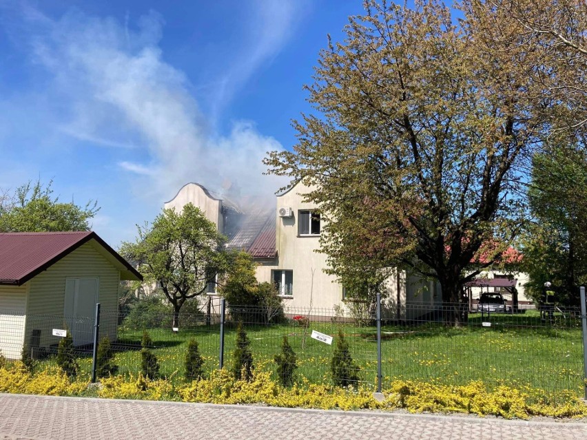 Pożar domów w Wieliczce