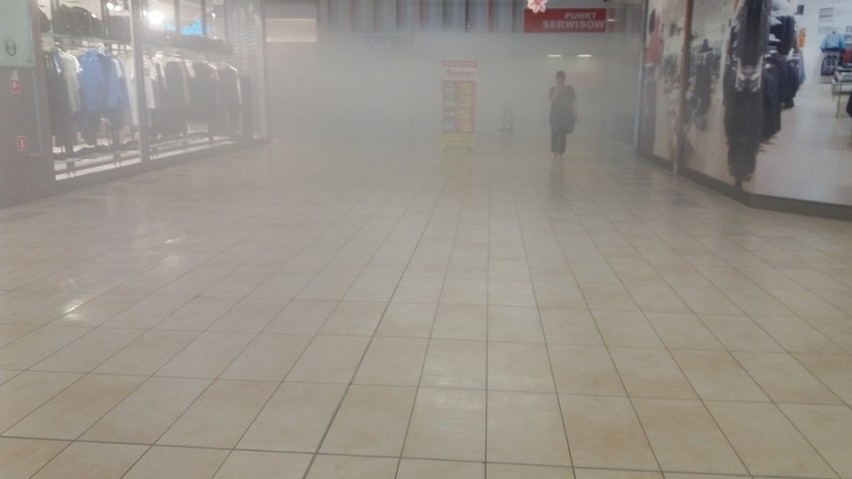 Pożar w CH Auchan Hetmańska w Białymstoku