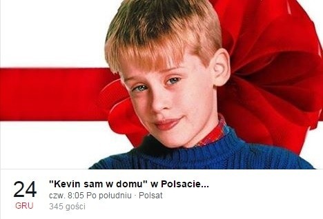 Sieć telewizyjna POLSAT na swoim fanpage'u na Facebooku utworzyła wydarzenie "Kevin sam w domu" w Polsacie na święta. Na razie (20 listopada) deklaruje wzięcie w nim udziału prawie 400 osób.