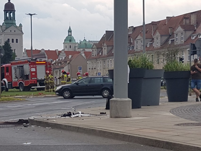 Zderzenie aut w centrum Szczecina. Nie ma już utrudnień w ruchu