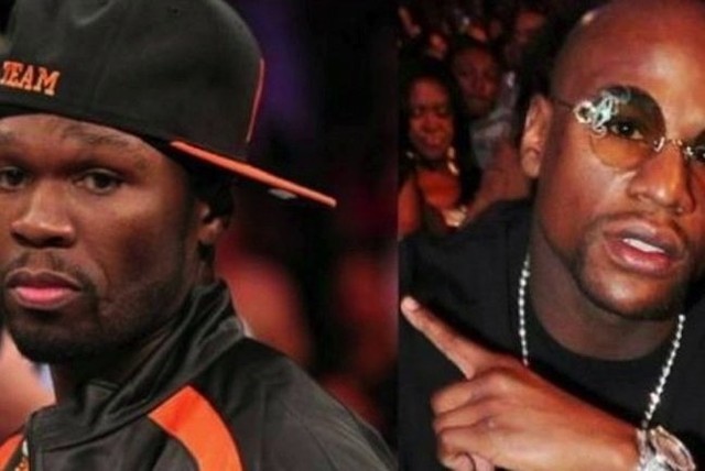 50 Cent, Floyd Mayweather (fot. Agencja TVN/x-news)